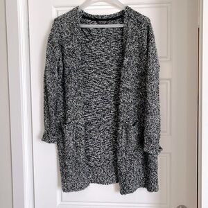 TOPSHOP - knit cardigan (black and gray)